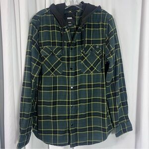 Vans Men's Flannel Button Up Hoodie